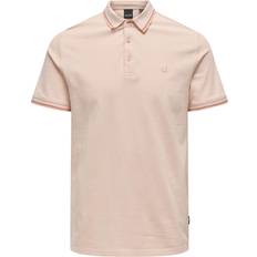 Herre - Rosa Pikéskjorter Only & Sons Male Polo