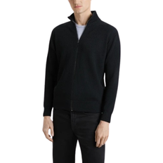 Mens cardigan sweaters ASKET The Merino Zip Cardigan - Black