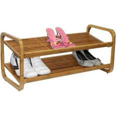 Oceanstar Oceanstar 2-Tier Bamboo Shoe Rack