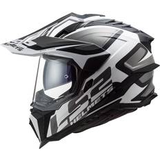 LS2 MX701 Explorer Alter Matt Motocross Helm, schwarz-weiss, Größe