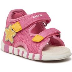 Geox Baby-Mädchen IUPIDOO Gir Sandal, DK PINK/Yellow