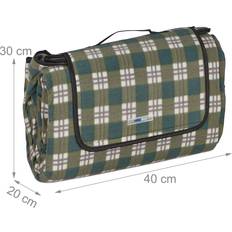 Relaxdays XXL Picknickfilt 200 x 300 cm Filt Grön