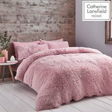 Monochrome Duvet Covers Catherine Lansfield Cuddly Faux Fur Set Duvet Cover Pink