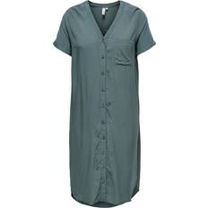 Grün - Hemdkleid Kleider Only Carmakoma Kleid Grün Basic für Damen