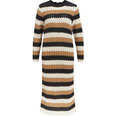 Hög krage Klänningar Object Objwasi L/S O-Neck Knit Dress - Brun