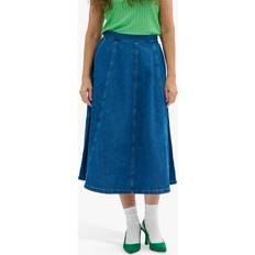 My Essential Wardrobe Malo Denim Midi Skirt, Blue Vintage Wash