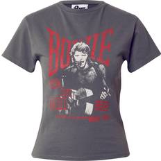 Topshop Overdele Topshop Kort T-shirt med licenseret David Bowie-grafik koksgrå