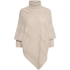 Cream Crholiday Turtelneck Poncho Dam Ponchos ONE