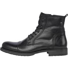 Jack & Jones Hombre Botas de Encaje Jack & Jones Schnürstiefel 'JFWRUSSEL' schwarz