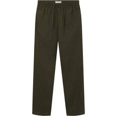 Les Deux Patrick Linen Pants Mørkgrøn