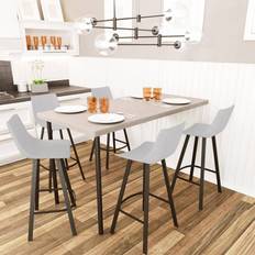 Stools Leisuremod Elland Modern High Back Metal Bar Seating Stool