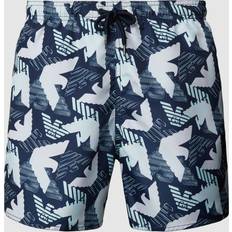 Emporio Armani M Swimwear Emporio Armani Macro Logo Swim Boxer Trunks - Blue