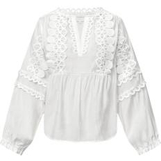 Gossia GOSSIA KaiaGO Lace Blouse G1378 Skjorte Hvid