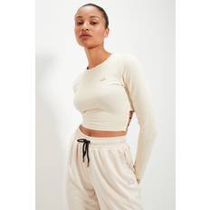 Ellesse Tøj Ellesse Ruggerio Langærmet råhvid croptop
