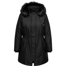 6XL Jacken Only Carirena Langer Parka - Schwarz