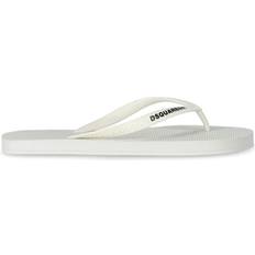 DSquared2 Skor DSquared2 weisser zehentrenner slipper mit logo herren Weiß