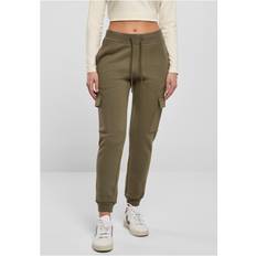 Urban Classics Damen Cargo Sweat Pants, Olive