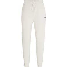 HUGO BOSS Women Trousers HUGO BOSS Cotton-terry tracksuit with print White