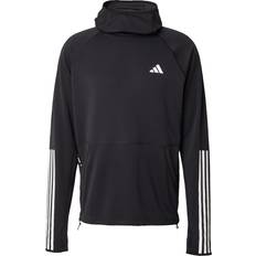 adidas performance PERFORMANCE Sportsweatshirt 'Own The Run Stripes' sort hvid sort hvid