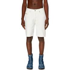 Diesel Shorts Diesel Mens Branded-patch Straight-leg Denim Shorts