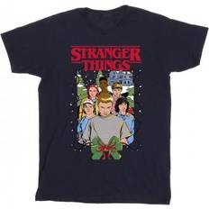 Overdeler Netflix Stranger Things Christmas Poster T-Shirt Navy