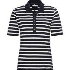 Tommy Hilfiger Women Polo Shirts Tommy Hilfiger Poloshirt mit Streifenmuster - Weiß