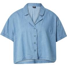 5XL - Donna Bluse Urban Classics Camicia da donna - blu denim