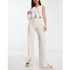 Pull&Bear Dame Bukser Pull&Bear Bukser med fals naturhvid naturhvid