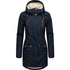 Ragwear Dame Tøj Ragwear Vinterparka 'Elsie' blå navy hvid blå navy hvid