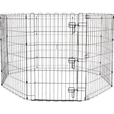 Amazon Basics Hopfällbar, åttkantig lekhage husdjur, hundar, staket, enkel