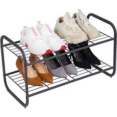 MAX Houser 2-Tier Metal Standing Shoe Rack