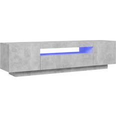 Bois Bancs vidaXL 804431 Concrete Grey Meuble TV 160x40cm