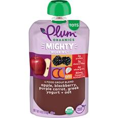 Lemon/Lime Baby Food & Formulas Plum Organics Mighty Morning Apple, Blackberry, Purple Carrot, Greek Yogurt + Oat 4oz 1