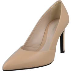 Calvin Klein Damen Pumps Calvin Klein High Heels Heel Pump Leather HW0HW01928 Beige