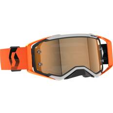 Gold Motorcycle Goggles Scott Prospect AMP Chrome Motocross Goggles, black-orange for Men