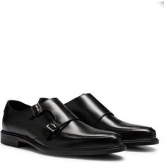 Man Monks HUGO Double-monk shoes in leather with Black