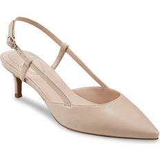 Bandolino Women's Movito Pointed Toe Slingback Dress Pumps Light Natural- Faux Leather