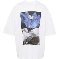 Topman Ekstremt oversized hvid T-shirt med blomsterpres-print