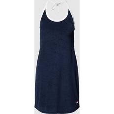 Tommy Hilfiger Dame Kjoler Tommy Hilfiger Heritage Halterneck Cover Up Mini Dress DARK NIGHT NAVY