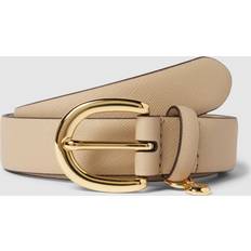 Dame - Naturfarvet Bælter Lauren Ralph Lauren Charm Crosshatch Leather Belt - Beige