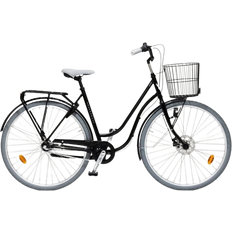 Dam Cyklar Skeppshult omen's Bicycle Smile 7-Speed With Basket - Mirror Black Damcykel