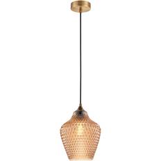 Lindby Drakar Ø22 Amber Pendant Lamp