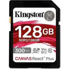 128 GB - SDXC Schede di memoria Kingston Canvas React Plus SDXC Class 10 UHS-II U3 ​​V90 300/260MB/s 128GB