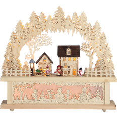 Star Trading Rosenheim Natural Villaggio Natalizio 43cm