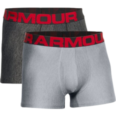 Men - Moisture Wicking Men's Underwear Under Armour Men's Tech 3" Boxerjock 2-pack - Mod Grey Light Heather/Jet Grey Light Heather