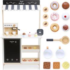 Bois Jouets de cuisine Mamabrum Wooden Cafe Shop with a Coffee Machine