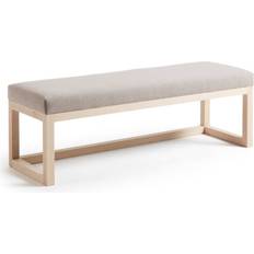 Kave Home Loya Beige/Natural Bænk