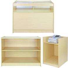 Retail Shop Showcase Shelving Units Maple