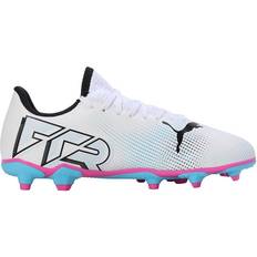 35 Fußballschuhe Puma Junior Future Play FG/AG - Puma White/Puma Black/Poison Pink