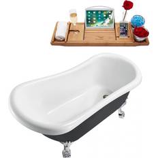 Streamline Claw Foot Bathtub (N481CH-IN-BNK) 154.9x70.1